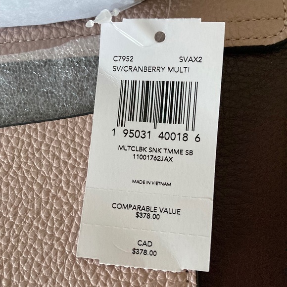 *SOLD ! COACH LEATHER TAMMIE Shoulder/Crossbody - Gorgeous Cranberry Multi -NWT! - Picture 8 of 9